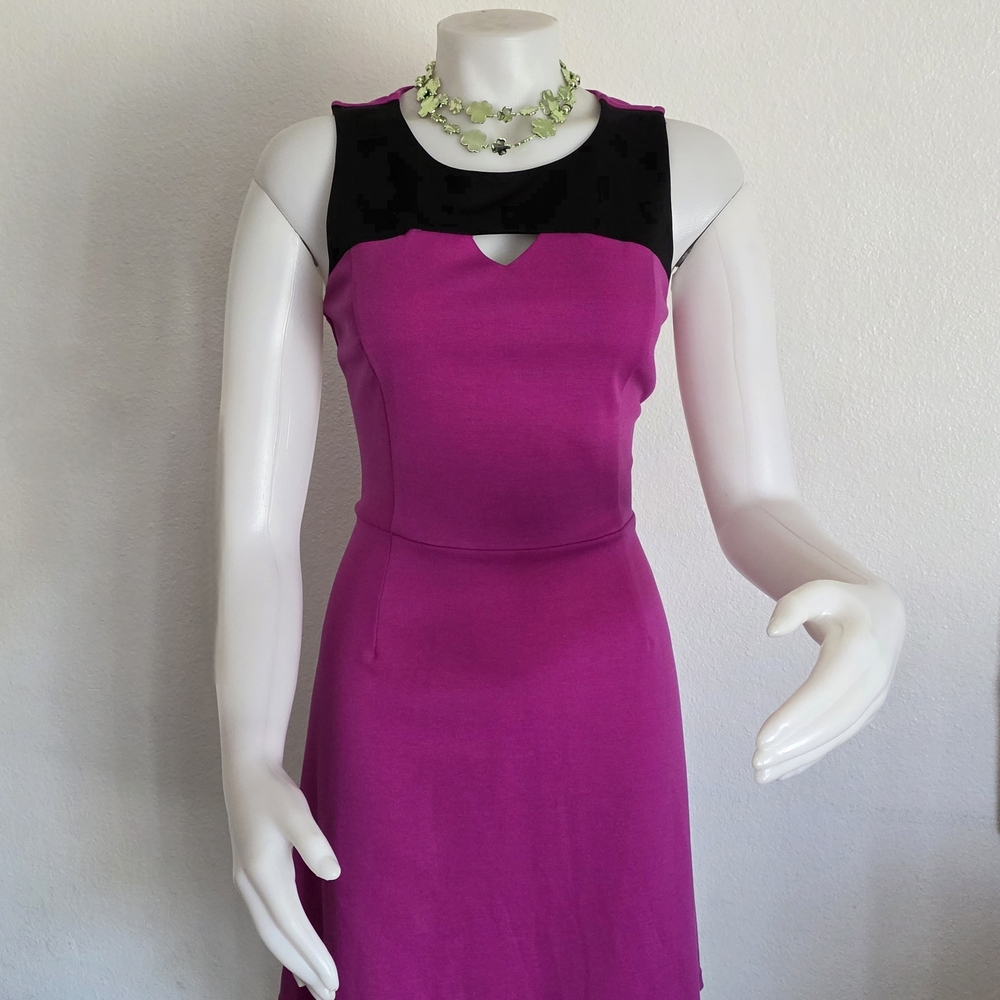 Attention Black and Purple Mini Dress